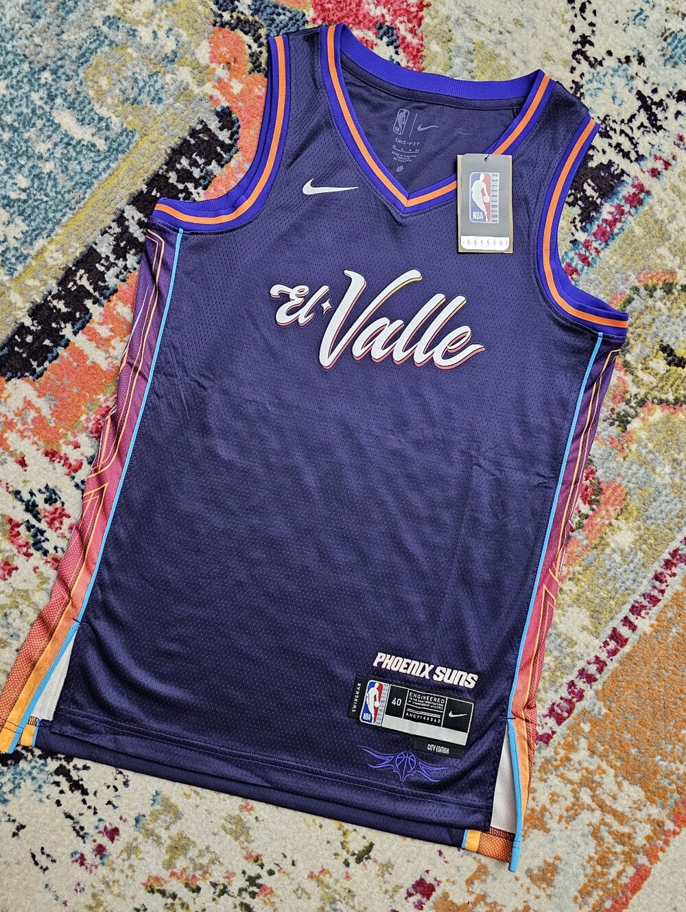 Nike Phoenix Suns El Valle City Edition Jersey Men's Size Small NBA Swingman New